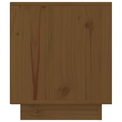 vidaXL sengebord 40x34x40 cm massivt fyrretræ gyldenbrun