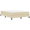vidaXL Box spring seng med madras Creme 140 x 200 cm Stof