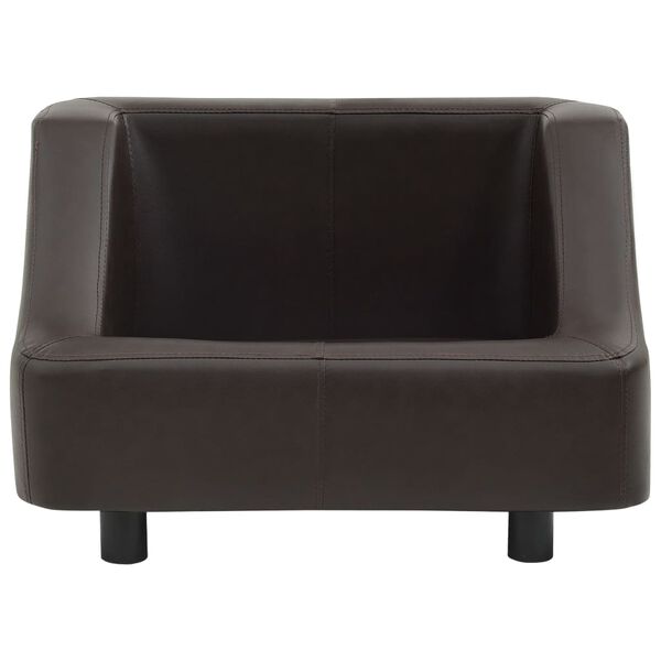 vidaXL hundesofa 67x52x40 cm kunstl&aelig;der brun