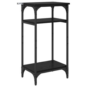 vidaXL Sidebord med hylde Sort eg 40 x 30 x 75 cm Konstrueret tr&aelig;