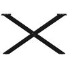vidaXL sofabordsben X-formet 2 stk. sort 70 x (42-43) cm st&aring;l