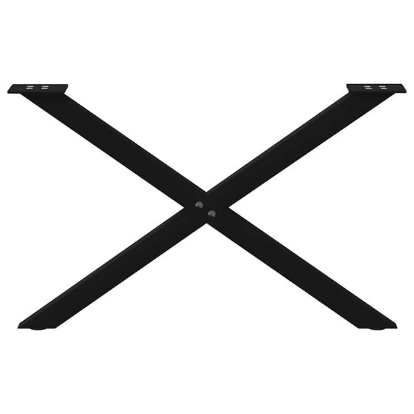 vidaXL sofabordsben X-formet 2 stk. sort 70 x (42-43) cm st&aring;l