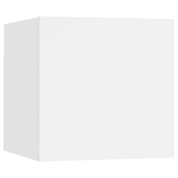 vidaXL tv-skabssæt 6 dele konstrueret træ hvid