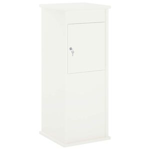 vidaXL postkasse Hvid 40 x 40 x 100 cm St&aring;l