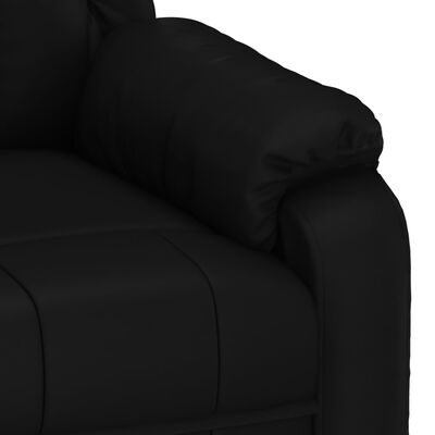 vidaXL løftestol med massagefunktion kunstlæder sort