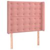 vidaXL kontinentalseng med LED-lys 80x200 cm velour pink