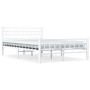 vidaXL sengestel 140 x 200 cm metal hvid