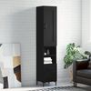 vidaXL skab 34,5x34x180 cm konstrueret tr&aelig; sort