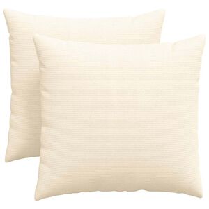 vidaXL Sofapuder 2 pcs Creme 45 x 45 cm Velourstof