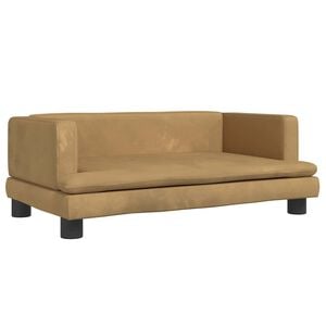 vidaXL hundeseng 80x45x30 cm velour brun