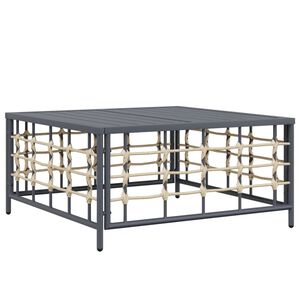 vidaXL havebord 70x70x34 cm polyrattan antracitgr&aring;