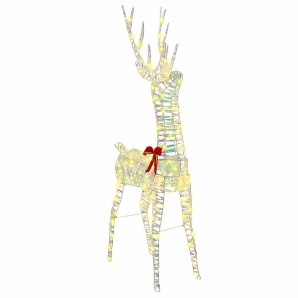 vidaXL 3D Rensdyr med 140 LED'er Varm hvid 128 cm PET