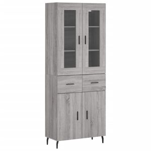 vidaXL h&oslash;jskab 69,5x34x180 cm konstrueret tr&aelig; gr&aring; sonoma-eg
