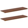 vidaXL Vindueskarme 2 stk. M&oslash;rk Brun 140 x 40 x 2 cm Massivt Eg Tr&aelig;