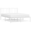 vidaXL sengeramme med sengegavl 140x200 cm metal hvid