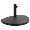 vidaXL parasolfod halvrund polyresin 15 kg sort