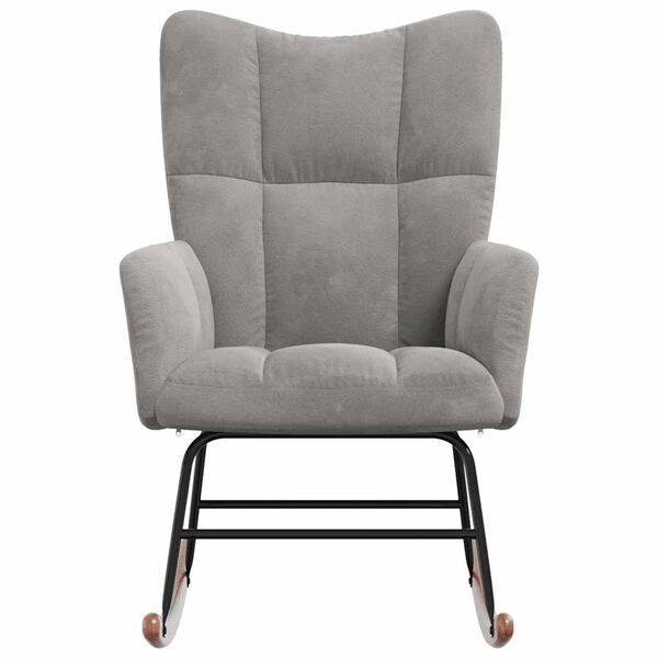 vidaXL gyngestol fl&oslash;jl lysegr&aring;