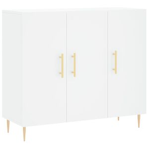 vidaXL skab 90x34x80 cm konstrueret tr&aelig; hvid