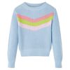 Sweater til b&oslash;rn str. 128 strikket bl&aring;