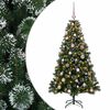 vidaXL Kunstigt juletr&aelig; med julekugle 120 cm 150 LED'er Varm hvid