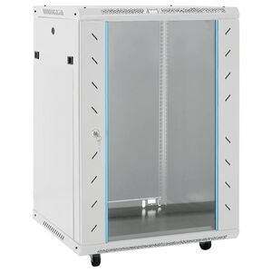vidaXL netv&aelig;rksskab med drejelige f&oslash;dder 60x45x86 cm 15U 19" IP20