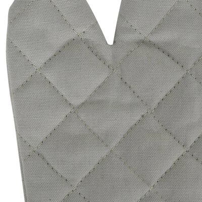 vidaXL håndklædesæt 15 dele med ovnhandsker og grydelapper bomuld grå