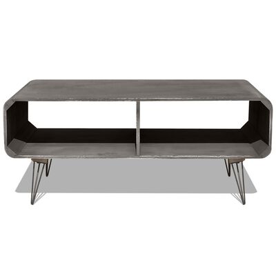 vidaXL sofabord 90x55,5x38,5 cm massivt kejsertræ grå