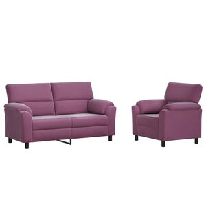 vidaXL Sofa S&aelig;t 2 pcs Lilla Fl&oslash;jl