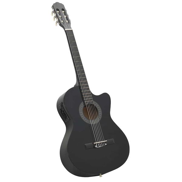 vidaXL klassisk western cutaway guitar med equalizer og 6 strenge sort