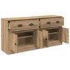 vidaXL Sideboards med skuffe 2 pcs Artisan Egetr&aelig; 70 x 35,5 x 67,5 cm