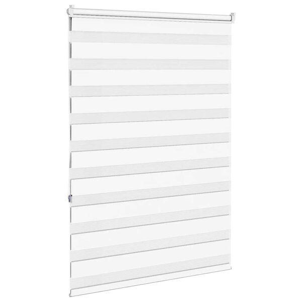 vidaXL zebragardin hvid 115x150 cm stofbredde 110,9 cm polyester