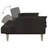 vidaXL 2-personers sovesofa med 2 puder stof m&oslash;rkebrun