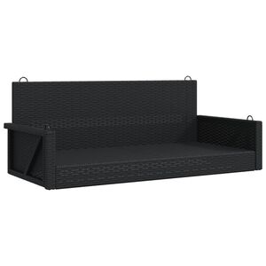 vidaXL gyngeb&aelig;nk 119x56x48 cm polyrattan sort