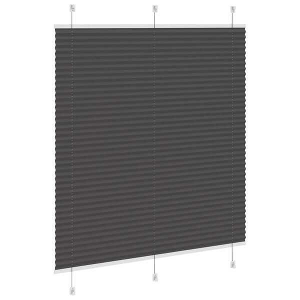 vidaXL Plisségardin Sort 120x100 cm Stofbredde 119,4 cm Polyester