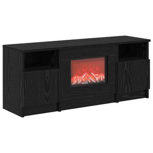 vidaXL Elektrisk pejs Sort eg 98 x 28,5 x 40,5 cm Konstrueret tr&aelig;