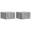 vidaXL V&aelig;gh&aelig;ngt Natbord 2 pcs Gr&aring; sonoma-eg 33 x 34,5 x 20 cm