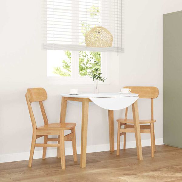 vidaXL spisebordsstole 2 stk. massivt gummitræ