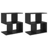 vidaXL sengeborde 2 stk. 50x30x51,5 cm konstrueret tr&aelig; sort