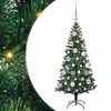 vidaXL Kunstig Forbelyst Juletr&aelig; med stativ Gr&oslash;n 120 cm PVC og metal