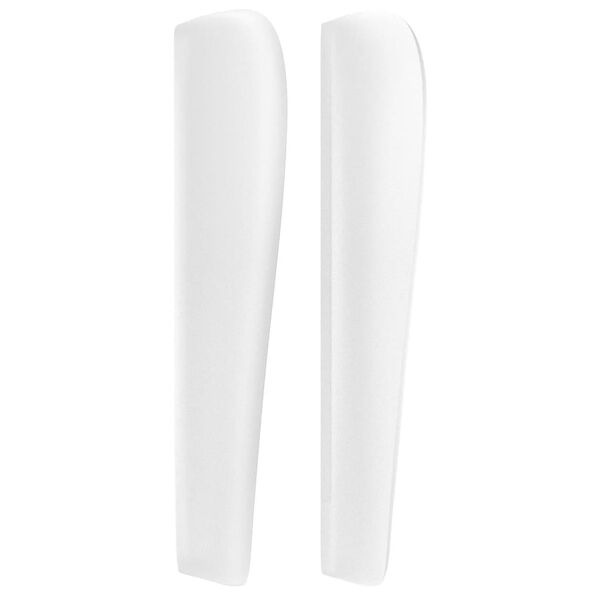 vidaXL sengegavl med kanter 203x23x118/128 cm kunstl&aelig;der hvid