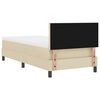 vidaXL Box spring seng med madras med LED Creme 100 x 200 cm Stof