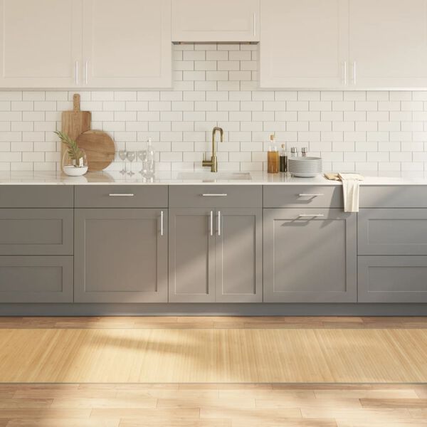 vidaXL gulvt&aelig;ppe 80x400 cm rektangul&aelig;r bambus lys naturfarvet