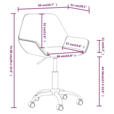 vidaXL drejelige spisebordsstole 4 stk. stof lysegrå