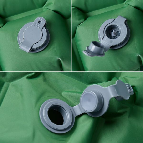 vidaXL 1-personers campingmadras 190x58x6 cm oppustelig gr&oslash;n