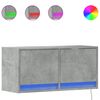 vidaXL v&aelig;gh&aelig;ngt tv-bord med LED-lys 80x31x35 cm betongr&aring;
