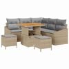 vidaXL Havesofa S&aelig;t 8 stk. 7-personers Beige Poly rattan