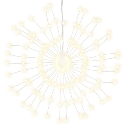 vidaXL lysende starburst-dekoration 8 stk. 140 LED'er 17 cm varm hvid