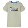 T-shirt til b&oslash;rn str. 92 lys kakifarve