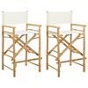 vidaXL Folding Directors Stol 2 pcs Naturfarvet Bambus