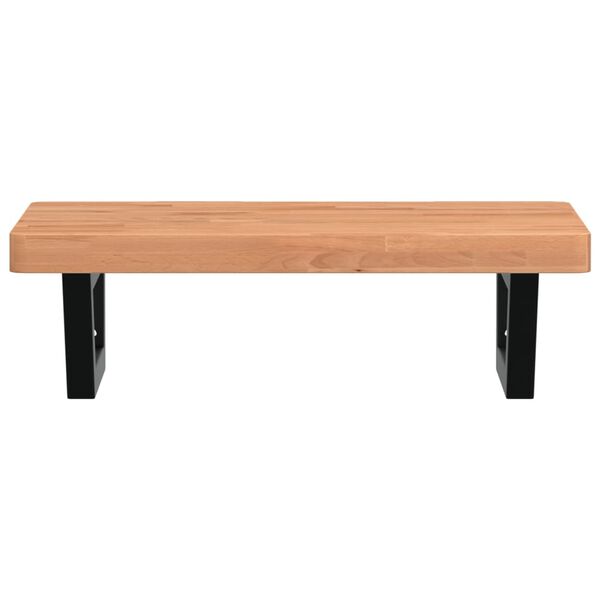 vidaXL badev&aelig;relseshylde st&aring;l og massivt b&oslash;getr&aelig;